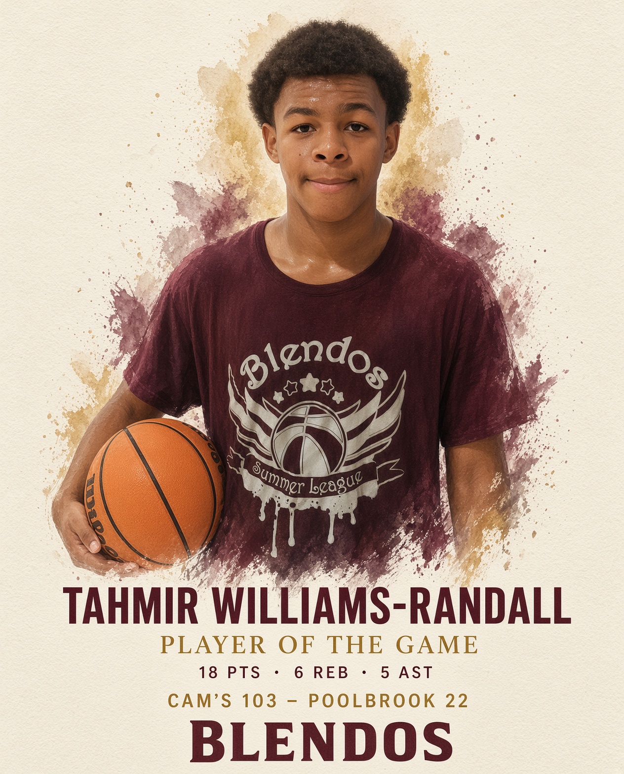 Tahmir Williams-Randall — 4:00 PM